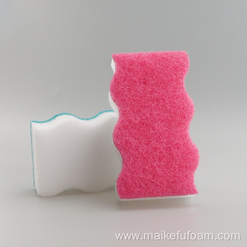 Magic Sponge With Scouring Pad Kitchen Cleaning